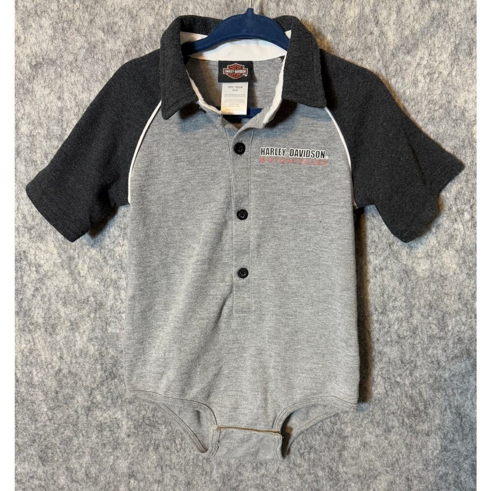 Harley-Davidson Toddler V Twin One Piece 24 Months Gray